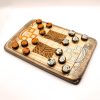 Juego Dou shou qi hecho a mano de madera con fichas azules y naranjas | juego damas madera | juego mesa madera | juego de mesa parchís madera | juegos de mesa artesanales en madera | productos artesanales online
