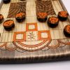 Juego Dou shou qi hecho a mano de madera con fichas naranjas | juego damas madera | juego mesa madera | juego de mesa parchís madera | juegos de mesa artesanales en madera | productos artesanales online