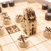 Tablero y fichas del juego Hnefatalf Sigfrid hecho a mano | ajedrez y damas de madera | dominos artesanales | Producto artesanal | estrategia | juegos de mesa históricos | Laplazoleta Madrid