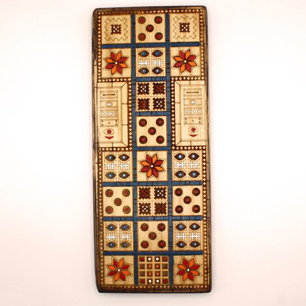 Tablero de madera del juego ur Utu | juego histórico | juego de mesa de madera | juego artesanale | Hecho a mano | La Plazoleta