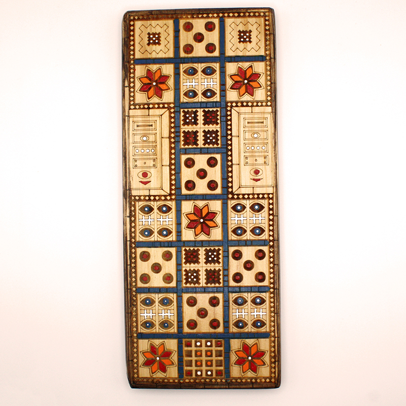 Tablero de madera del juego ur Utu | juego histórico | juego de mesa de madera | juego artesanale | Hecho a mano | La Plazoleta