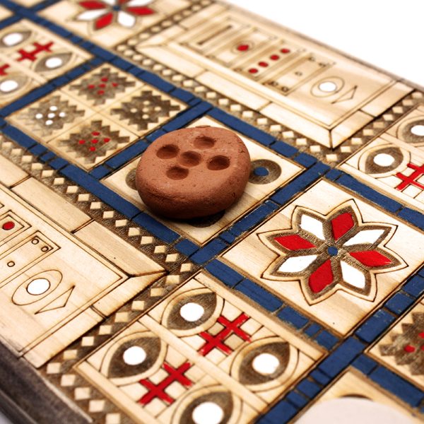 Tablero de madera del juego ur Utu | juego histórico | juego de mesa de madera | juego artesanale | Hecho a mano | La Plazoleta