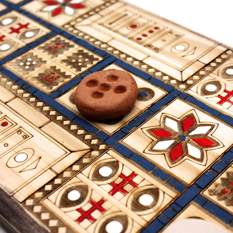 Tablero de madera del juego ur Utu | juego histórico | juego de mesa de madera | juego artesanale | Hecho a mano | La Plazoleta