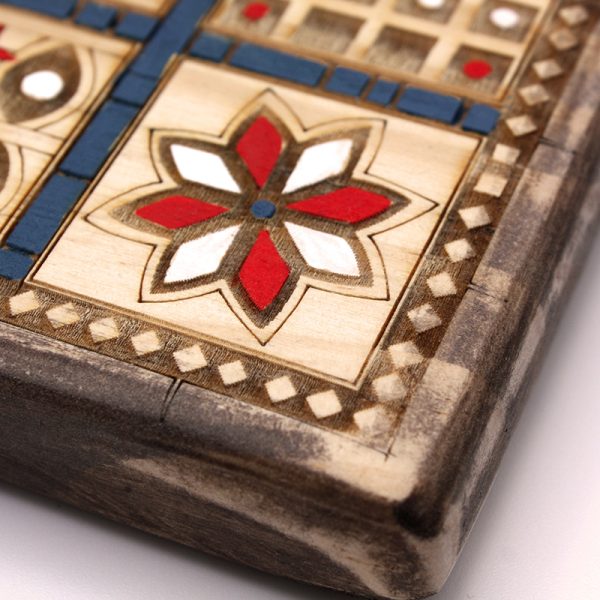 Tablero de madera del juego ur Utu | juego histórico | juego de mesa de madera | juego artesanale | Hecho a mano | La Plazoleta
