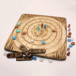 Juego Mehen Asemet tablero madera serpiente | juegos de mesa hechos de madera | artesanía española online | juego mesa madera | parchís y oca | juegos de mesa de madera | comprar artesania online