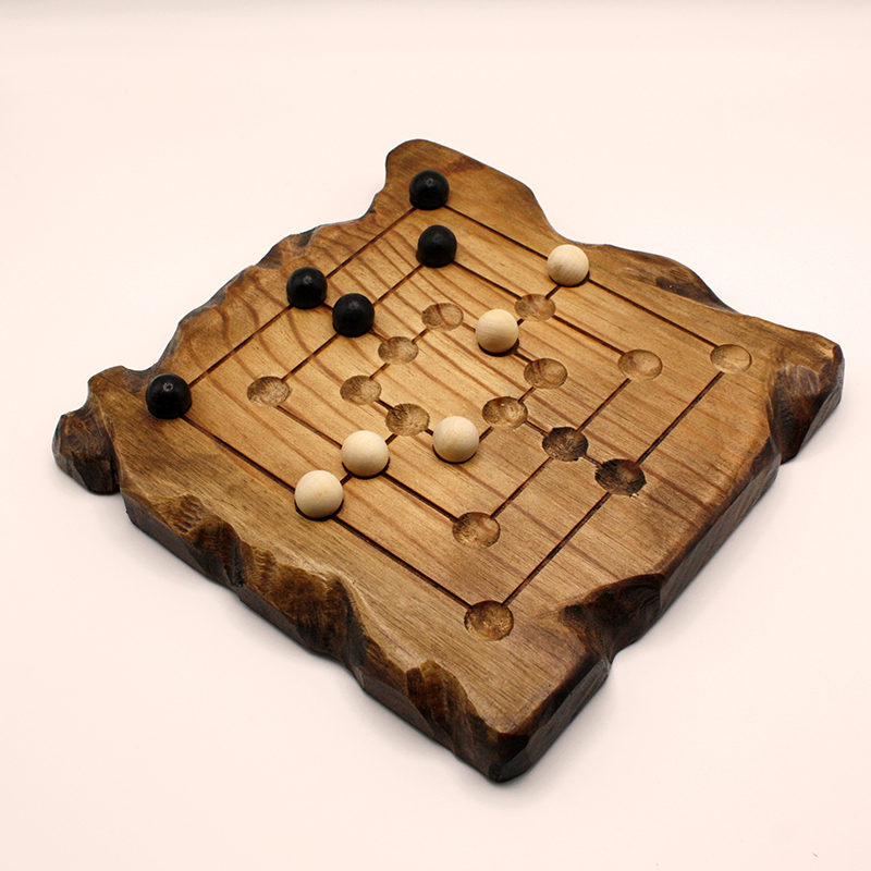 Juego el Molino hecho de madera | ajedrez y damas de madera | dominos artesanales | Producto artesanal | estrategia | juegos de mesa históricos | Laplazoleta Madrid