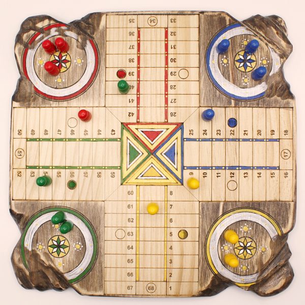 Juego parchis Kaira hecho a mano | parchis de madera | dominos artesanales | Producto artesanal | estrategia | juegos de mesa históricos | Laplazoleta Madrid