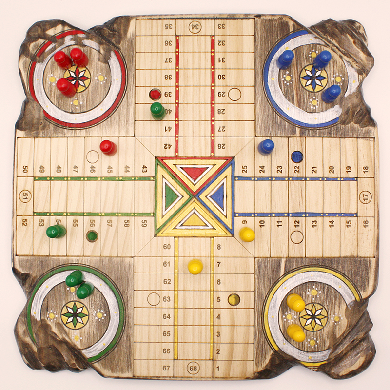 Parchis-Kaira-250-03 Juego parchis Kaira hecho a mano | parchis de madera | dominos artesanales | Producto artesanal | estrategia | juegos de mesa históricos | Laplazoleta Madrid