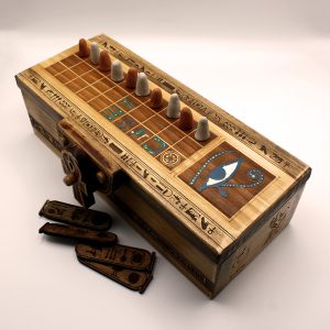 caja del juego senet atiya de madera tallada | juego de damas en madera | juegos de mesa artesanales | juego de damas en madera | juego piezas de madera | artesanía online