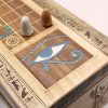 caja del juego senet atiya de madera tallada | juego de damas en madera | juegos de mesa artesanales | juego de damas en madera | juego piezas de madera | artesanía online