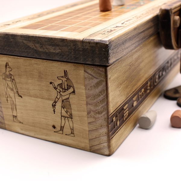 caja del juego senet atiya de madera tallada | juego de damas en madera | juegos de mesa artesanales | juego de damas en madera | juego piezas de madera | artesanía online