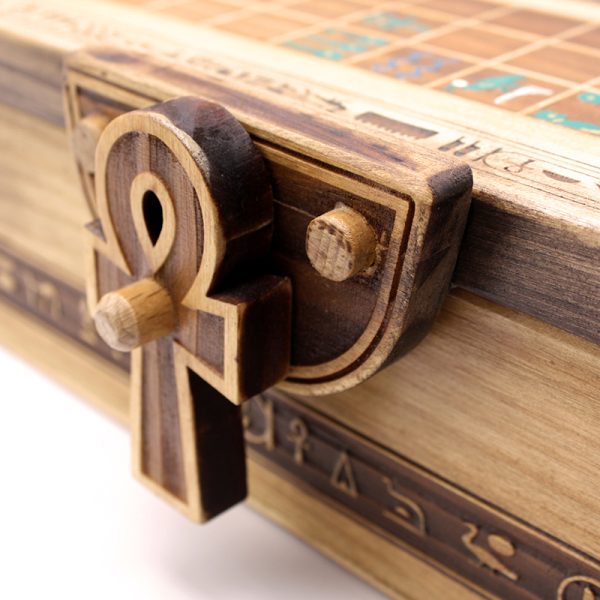 caja del juego senet atiya de madera tallada | juego de damas en madera | juegos de mesa artesanales | juego de damas en madera | juego piezas de madera | artesanía online