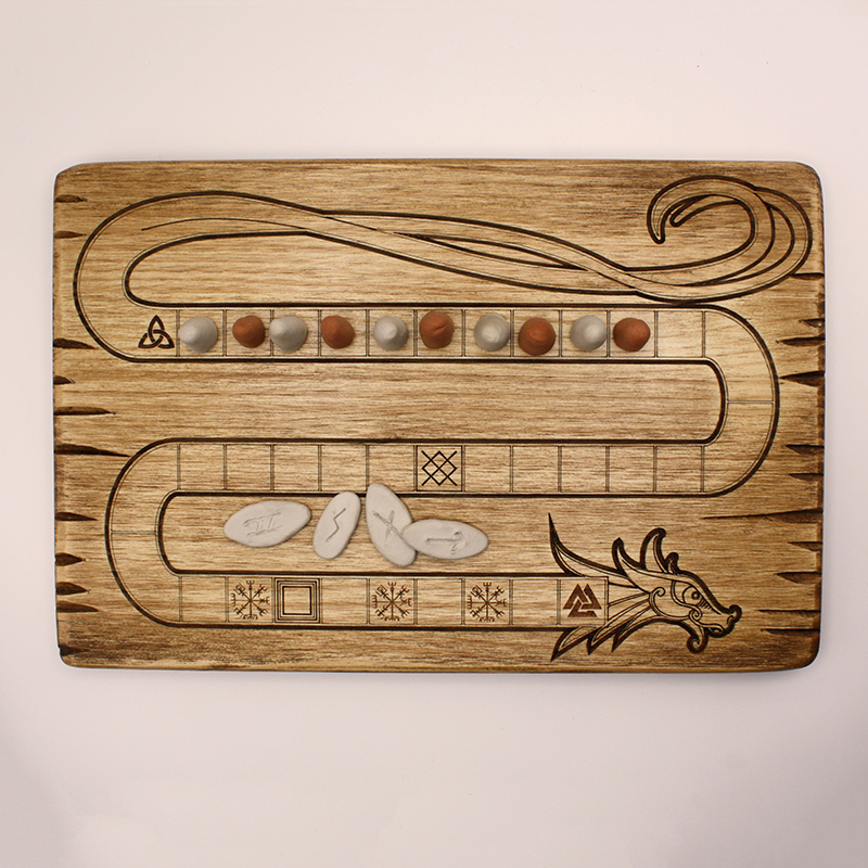 Tablero hecho a mano juego Senet Valhalla | juego piezas de madera | parchís madera |juegos de mesa de madera con canicas |juego de mesa torre de madera | Ajedrez | La Plazoleta Madrid