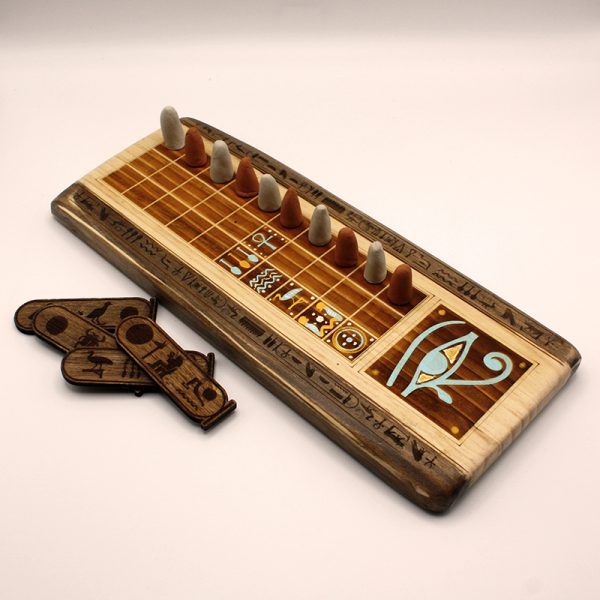Tablero del juego de mesa Senet Maat | juego histórico | juego de mesa de madera | juego artesanale | Hecho a mano | La Plazoleta