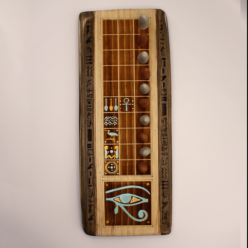 Tablero del juego de mesa Senet Maat | juego histórico | juego de mesa de madera | juego artesanale | Hecho a mano | La Plazoleta
