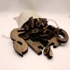 tablero y piezas de madera pirograbada del juego Daldos Loki | Producto artesano | Hecho a mano | La PLazoleta