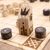 Tablero de madera hecho a mano del juego Hnefatal Bjorn | ajedrez y damas de madera | dominos artesanales | Producto artesanal | estrategia | juegos de mesa históricos | Laplazoleta Madrid